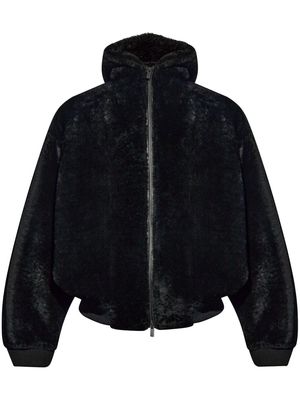 Fear Of God sheepskin hooded jacket - Black