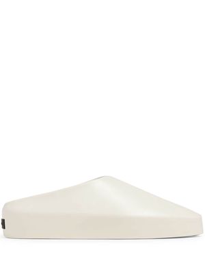 Fear Of God smooth finish flat mules - White