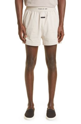 Fear of God Stretch Cotton Lounge Shorts in Cement