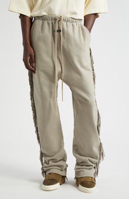 Fear of God Suede Fringe Cotton Sweatpants in Paris Sky