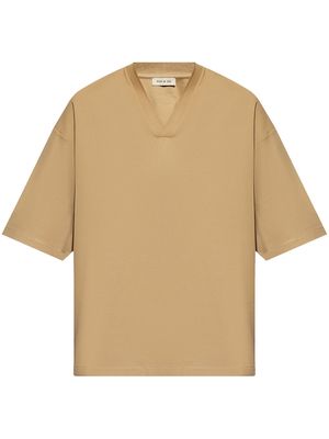 Fear Of God V-neck drop-shoulder T-shirt - Neutrals