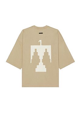 Fear of God Viscose Embroidered Thunderbird Milano Tee in Cream