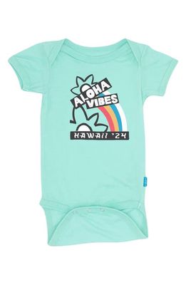 Feather 4 Arrow Aloha Vibes Cotton Graphic Bodysuit in Beach Glass