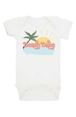 Feather 4 Arrow Beach Babe Cotton Graphic Bodysuit in White