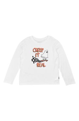 Feather 4 Arrow Creep it Real Long Sleeve Graphic T-Shirt in White