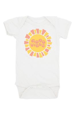 Feather 4 Arrow Good Vibes Cotton Graphic Bodysuit in White