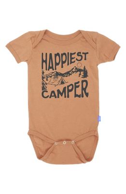 Feather 4 Arrow Happiest Camper Cotton Graphic Bodysuit in Apricot