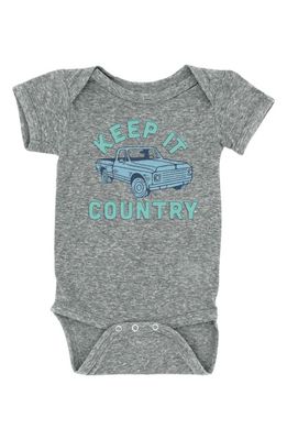 Feather 4 Arrow Keep It Country Cotton Graphic Bodysuit in Grey
