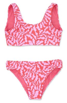Feather 4 Arrow Kids' Island Hopper Reversible Two-Piece Swimsuit in Sugar Coral