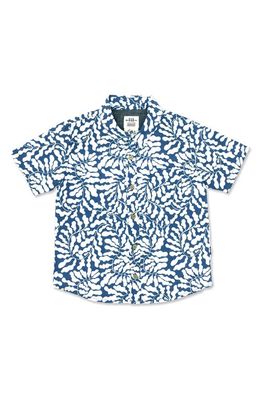 Feather 4 Arrow Kids' Kelp Short Sleeve Button-Up Shirt in Navy