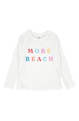 Feather 4 Arrow Kids' More Beach Long Sleeve Rashguard Top in White 