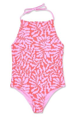 Feather 4 Arrow Kids' Riviera Reversible Halter One-Piece Swimsuit in Sugar Coral