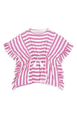 Feather 4 Arrow Kids' Summer Time Stripe Cover-Up Caftan in Prism Pink