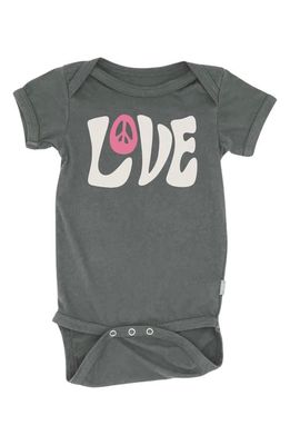 Feather 4 Arrow Love Cotton Graphic Bodysuit in Charcoal