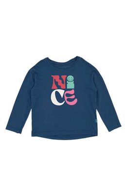 Feather 4 Arrow Nice Long Sleeve Cotton T-Shirt in Navy