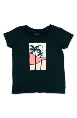 Feather 4 Arrow Palm Sunset Everyday Cotton Graphic Tee in Black