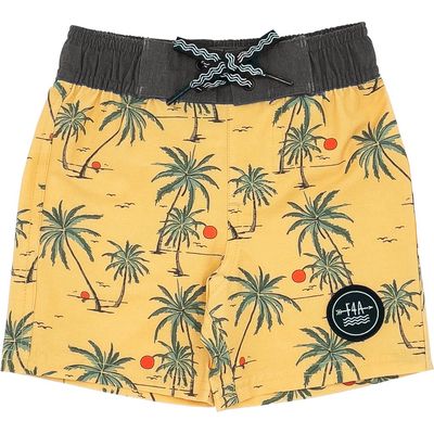 Feather 4 Arrow Sun Tropics Board Shorts in Buff Yellow 