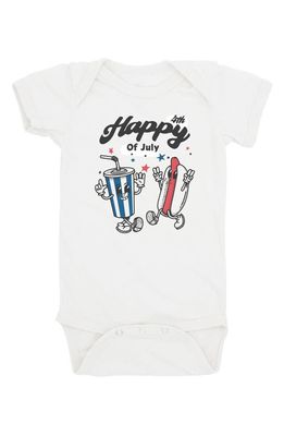 Feather 4 Arrow USA Cotton Graphic Bodysuit in White 