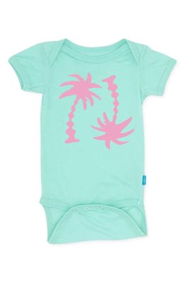 Feather 4 Arrow Wavy Palm Cotton Graphic Bodysuit in Beach Glass 