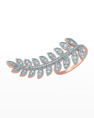 Feather of God Diamond Ring, Size 7