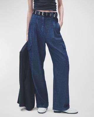 Featherweight Cassidy Wide-Leg Cargo Jeans
