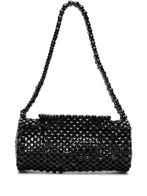 FEBEN bead-chain cylinder shoulder bag - Black