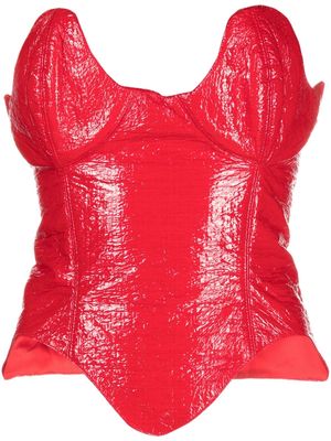FEBEN Jermaine strapless corset top - Red