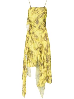 FEBEN patterned slip dress - Yellow