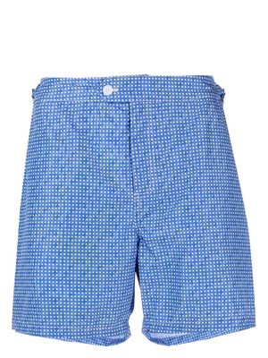 Fedeli button-fastening swim shorts - Blue