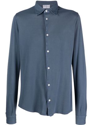 Fedeli button-up long-sleeve shirt - Blue