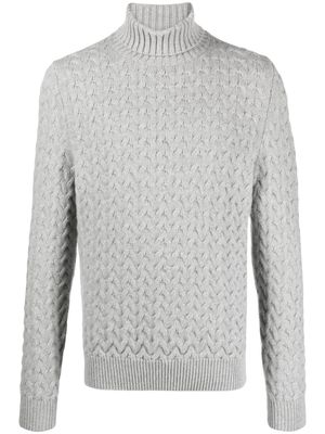 Fedeli cable-knit wool blend jumper - Grey