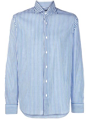 Fedeli candy-stripe long-sleeve shirt - Blue