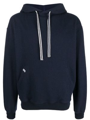 Fedeli cashmere-cotton blend hoodie - Blue