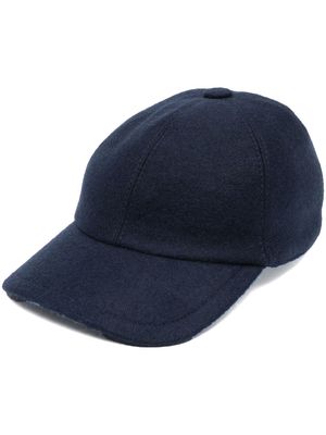 Fedeli cashmere-cotton textured cap - Blue