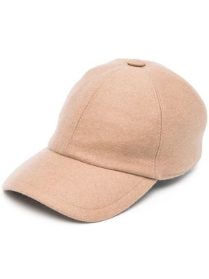 Fedeli cashmere-cotton textured cap - Brown