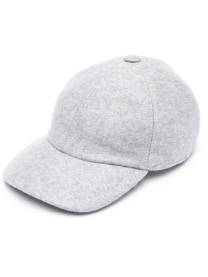 Fedeli cashmere-cotton textured cap - Grey