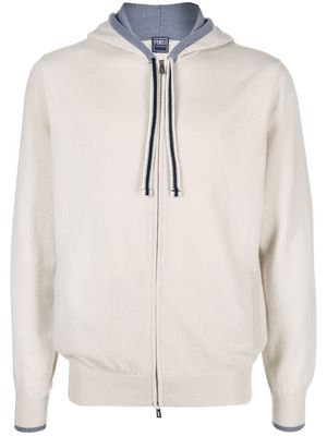 Fedeli cashmere zip-up hoodie - Neutrals