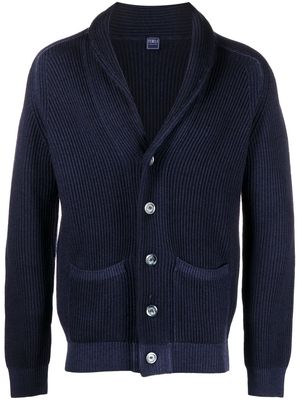 Fedeli chunky-knit merino wool cardigan - Blue