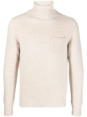 Fedeli chunky-knit roll neck jumper - Neutrals
