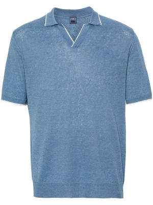 Fedeli contrast-border polo shirt - Blue