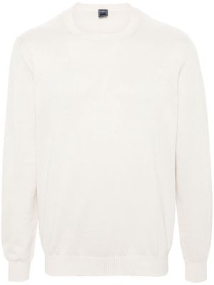 Fedeli cotton crew neck jumper - Neutrals