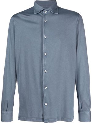 Fedeli cotton long-sleeve shirt - Blue