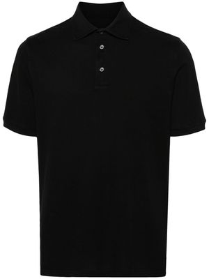 Fedeli cotton piqué polo shirt - Black