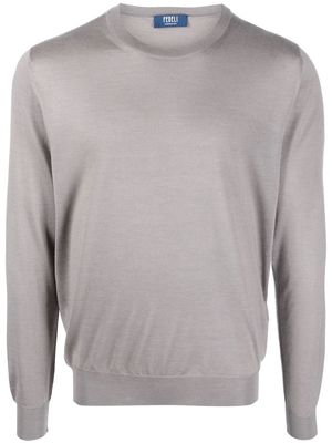 Fedeli crew-neck cashmere-silk jumper - Grey