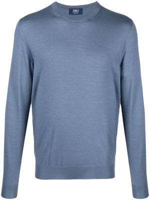 Fedeli crew-neck jersey-knit jumper - Blue