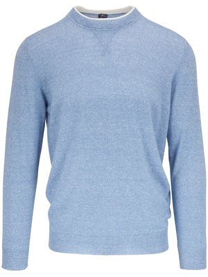 Fedeli crew-neck knit jumper - Blue