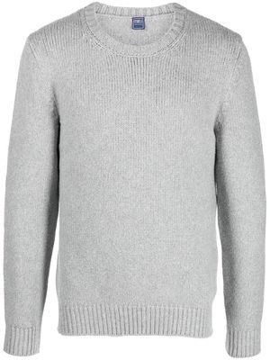 Fedeli crew-neck knitted jumper - Grey