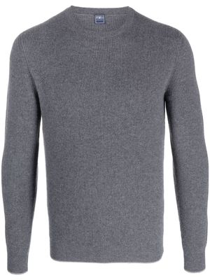Fedeli crew-neck ribbed cashmere jumper - Grey