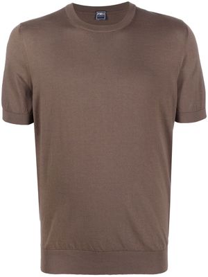 Fedeli crew-neck T-shirt - Brown