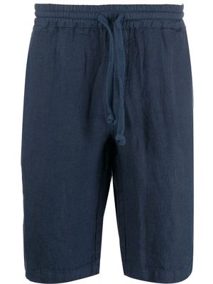 Fedeli drawstring linen bermuda shorts - Blue